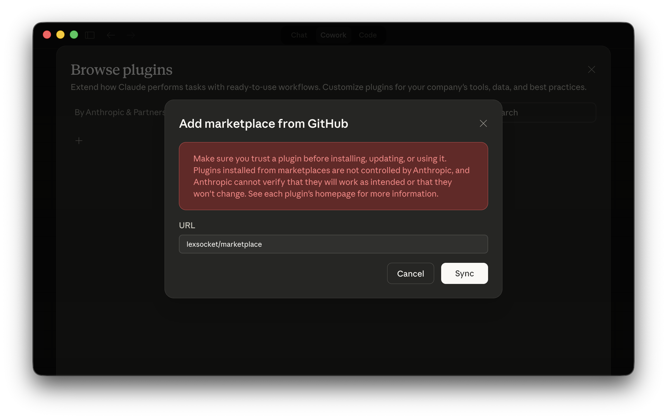 Enter lexsocket/marketplace
