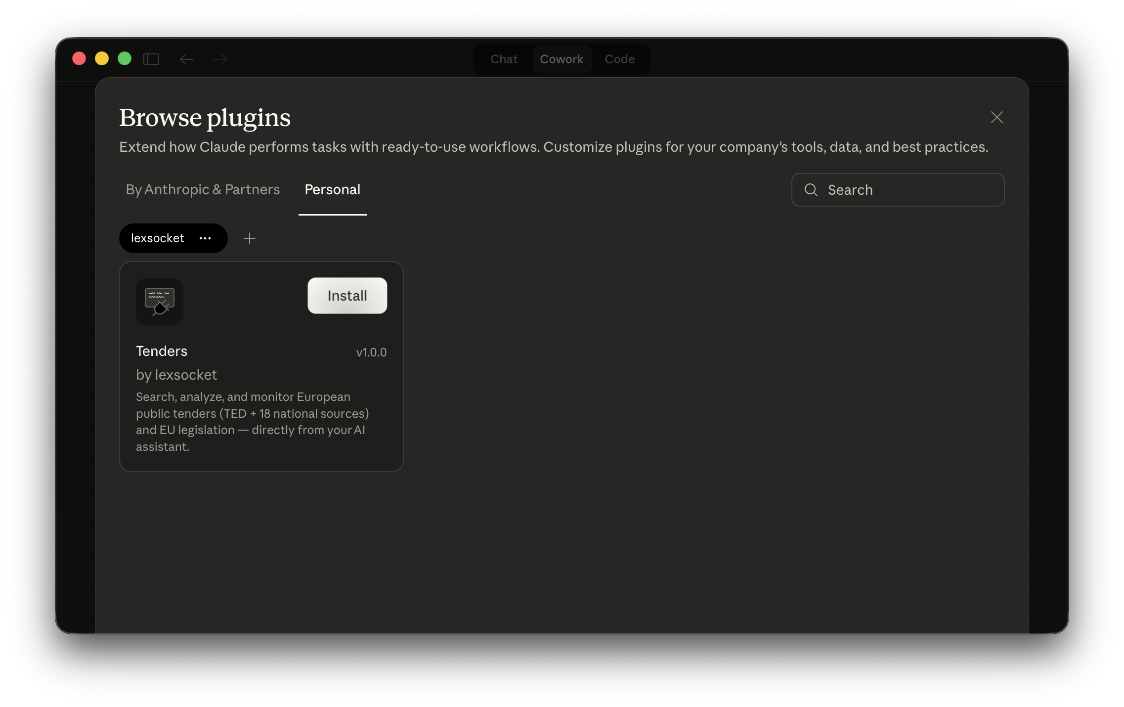 Plugin installation confirmation